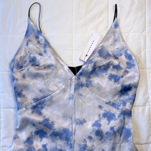 Topshop Satiny Tie Dye Jumpsuit